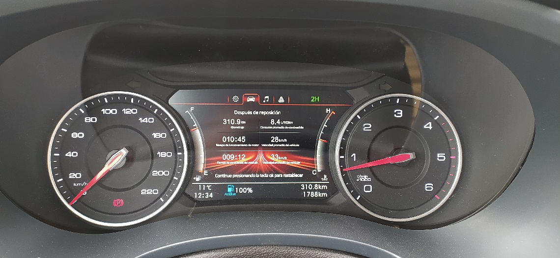 consumo del foton G7